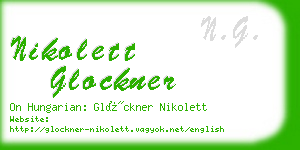 nikolett glockner business card